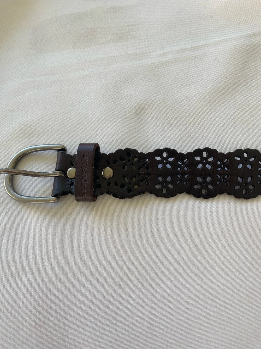 Aeropostle Belt Brown Perforated Floral - Picture 3 of 4